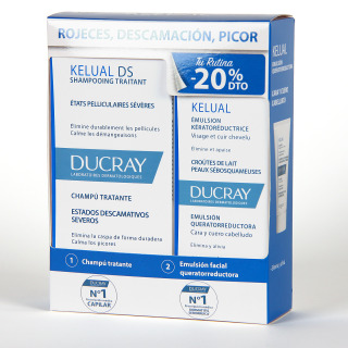 Ducray Kelual DS PACK Champú y Emulsión 20% Descuento