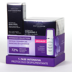 Esthederm Intensive AHA Peel Serum + Vitamina C Gel Crema + Esthe-White espuma Pack regalo
