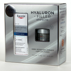 Eucerin Pack Hyaluron-Filler x3 Efecto Serum 30 ml con HF Crema de día SPF 30 20 ml de Regalo