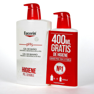 Eucerin pH5 Gel de baño 1000 ml + 400 ml Gratis Pack Ahorro