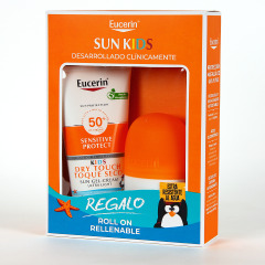 Eucerin Sun Kids Sensitive Protect SPF50+ 200ml con Roll On rellenable de Regalo