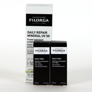 Filorga Daily Repair Mineral UV 50 Fluido Hidratante Protector SPF50 50 ml REGALO 2 Minitallas Daily Peel Antiarrugas