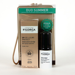 Filorga UV Cellular Protect SPF 50+ Crema Facial Antiedad 40ml REGALO Skin Prep Mousse 30 ml con Neceser