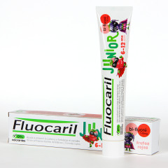 Fluocaril Junior Pasta Dentífrica 6-12 años sabor frutos rojos 75 ml