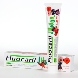 Fluocaril Junior Pasta Dentífrica 6-12 años sabor frutos rojos 75 ml