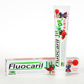 Fluocaril Junior Pasta Dentífrica 6-12 años sabor frutos rojos 75 ml