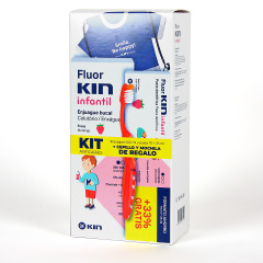 Fluor Kin Infantil Pack Kit Anticaries Fresa