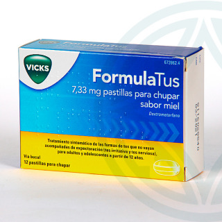 FormulaTus 7,33 mg 12 pastillas para chupar Miel