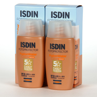 Fotoprotector ISDIN PACK Duplo Fusion Water Medium Color SPF50 20% Descuento