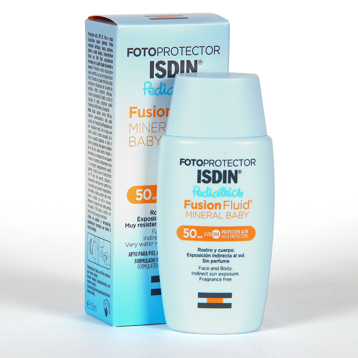 ISDIN  Fotoprotector Solar Pediatrics Fusion Fluid Mineral Baby SPF50