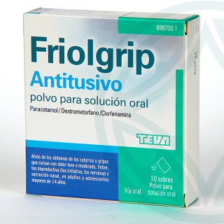 Friolgrip antitusivo 10 sobres granulado solución oral