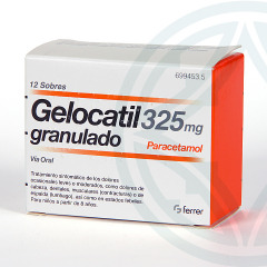 Gelocatil 325 mg 12 sobres granulado