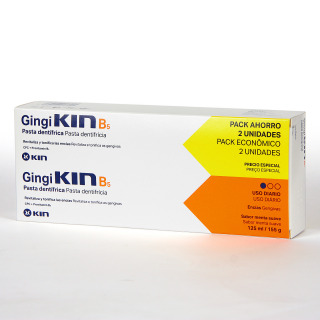 GingiKin Plus Pack ahorro 2 unidades pasta dentífrica 125 ml