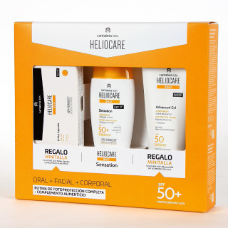 Heliocare 360 PACK Sensation SPF50+ 50ml con Advanced Gel 100 ml y D Plus 7 cápsulas de Regalo