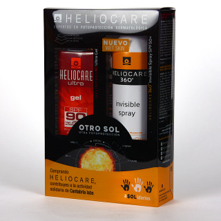 Heliocare 360 Spray Invisible SPF 50 + Ultra Gel SPF 90 Pack Duplo
