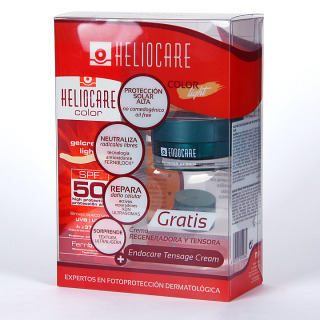 Heliocare SPF 50 Gel-crema color Light 50 ml + Endocare Tensage cream 15 ml Pack