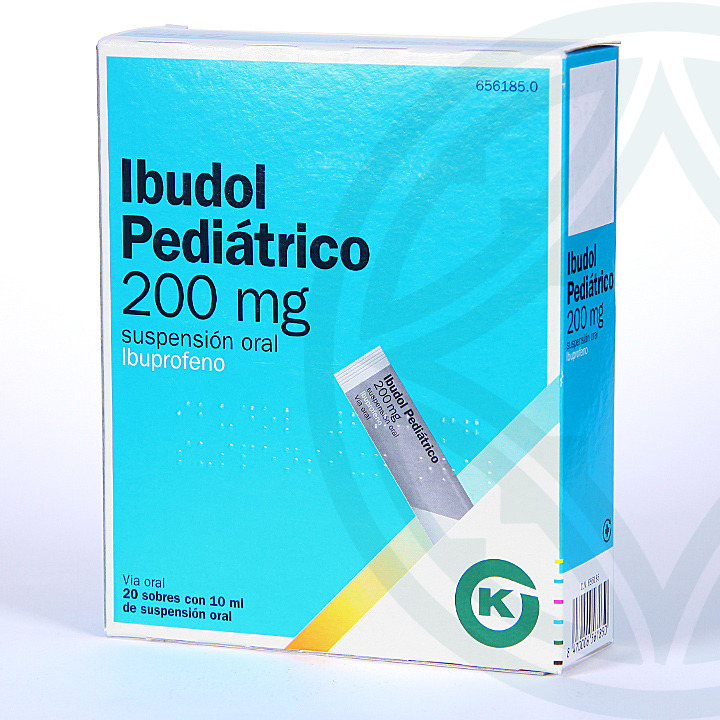 Ibudol Pediátrico 200 mg 20 sobres suspensión oral 10 ml Ibuprofeno