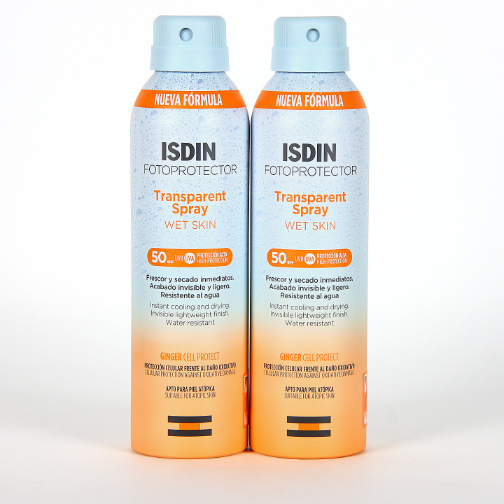 Isdin Fotoprotector Pack Duplo Transparent Spray Wet Skin Spf