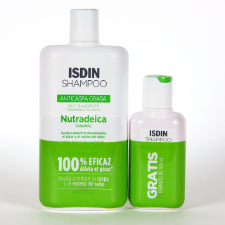 Isdin Nutradeica Champú Anticaspa Grasa 400 ml PACK 100 ml de Regalo
