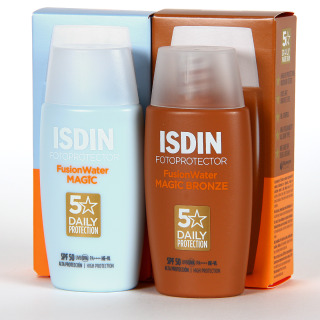 ISDIN PACK Fusion Water Magic y Fusion Water Magic Color Bronze 15% Descuento