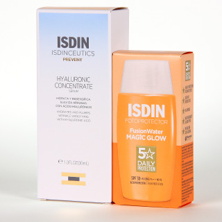 ISDIN PACK IsdinCeutics Hyaluronic Concentrate y Water Magic Glow 15% Descuento