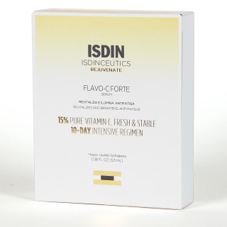 Isdinceutics Flavo-C Forte Serum Tratamiento 10 días PACK Minitalla Essential Cleansing 27 ml Regalo