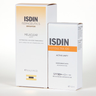 ISDIN PACK IsdinCeutics Melaclear y Fotoultra Active Unify 15% Descuento