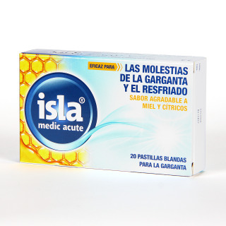 Isla Medic Acute 20 pastillas blandas para la garganta Miel y Cítricos