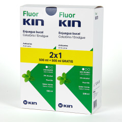 KIN Fluor Enjuague Bucal Anticaries 500 ml PACK Duplo