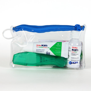 Kin Kit De Viaje Orthokin Pasta 10 ml + Colutorio 30 ml + Cepillo