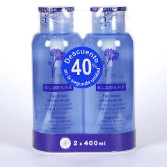 Klorane Agua Desmaquillante calmante 400 ml Duplo