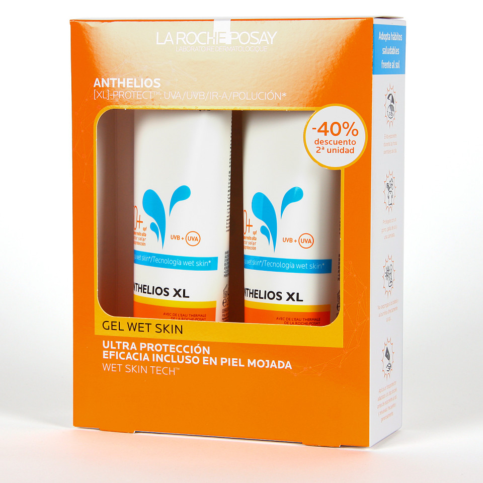 La Roche Posay Anthelios Gel Wet Skin Spf50 Duplo 2x250 Ml Farmacia