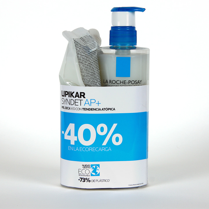 La Roche-Posay Lipikar Syndet AP+ Ricarica 400 Ml, Detergente Corpo Lenitivo, PZN 16573844