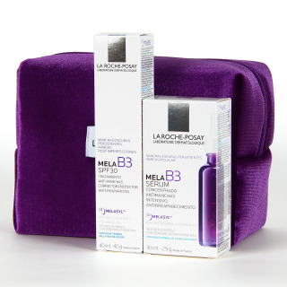 La Roche Posay PACK Ahorro Mela B3 Serum y Crema SPF30 con Neceser de Regalo