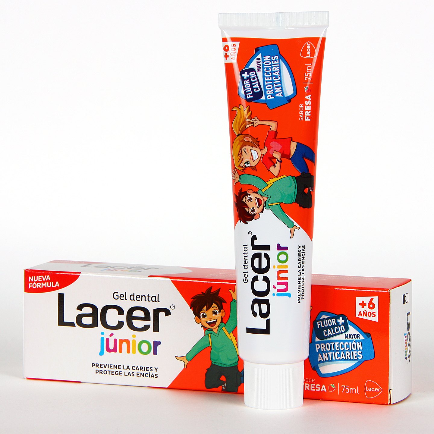 Farmacia Fuentelucha  Lacer Junior gel dental sabor fresa 75 ml