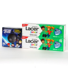 Lacer PACK Duplo Junior Gel dental sabor menta