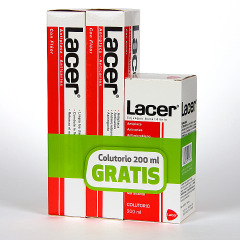 Lacer pasta dentífrica anticaries 125 ml Duplo + enjuague gratis