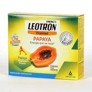 Leotron Papaya + Magnesio + Potasio 14 sobres