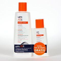 Leti AT4 Atopic Skin Champú 250 ml PACK Gel baño 100 ml de Regalo