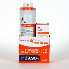 Leti AT4 PACK Defense SPF50+ Spray Corporal y Crema Facial Precio Especial