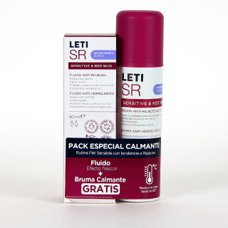 Leti SR PACK Fluido Anti-Rojeces 40 ml con Bruma de Regalo
