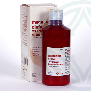 Magnesia Cinfa 200 mg/ml suspensión oral 260 ml