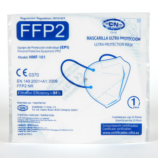 Mascarilla FFP2 Caja 25 Unidades Blanca