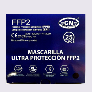 Mascarilla FFP2 Caja 25 Unidades Negra