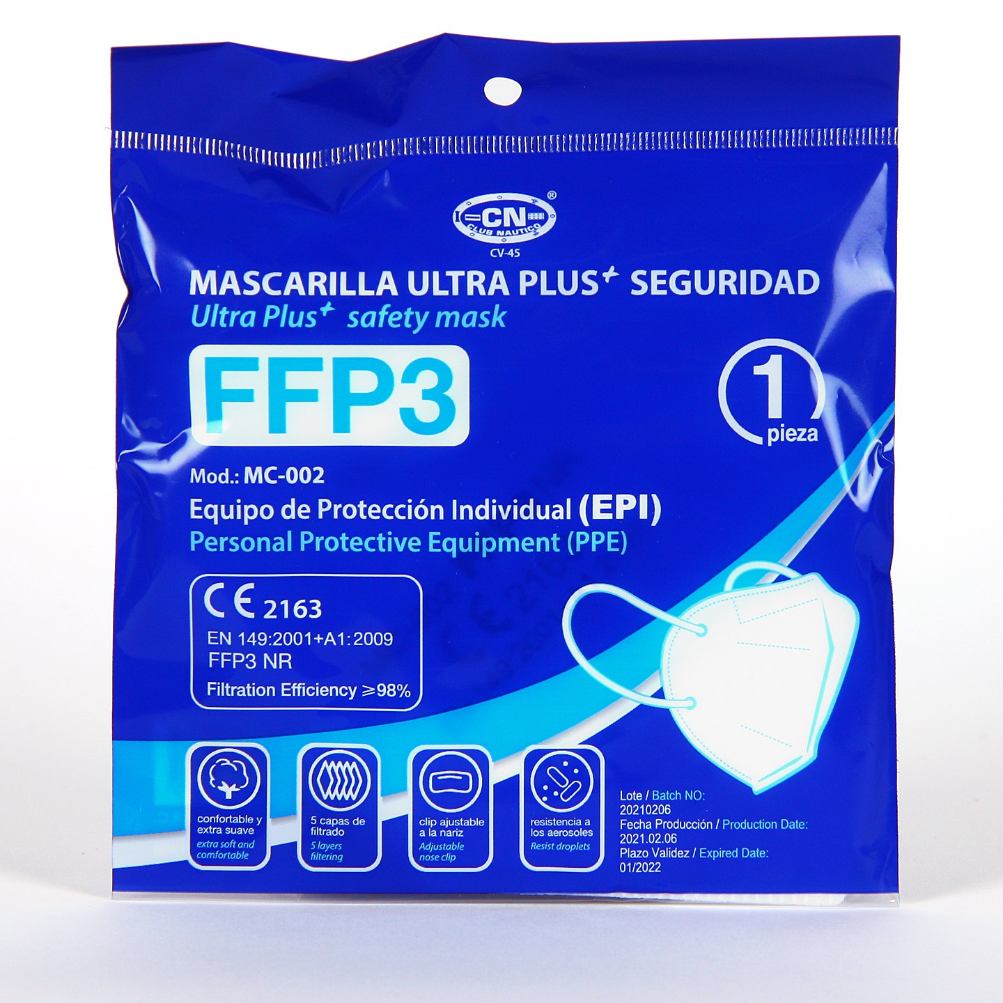 Mascarilla FFP3 - CE 2163