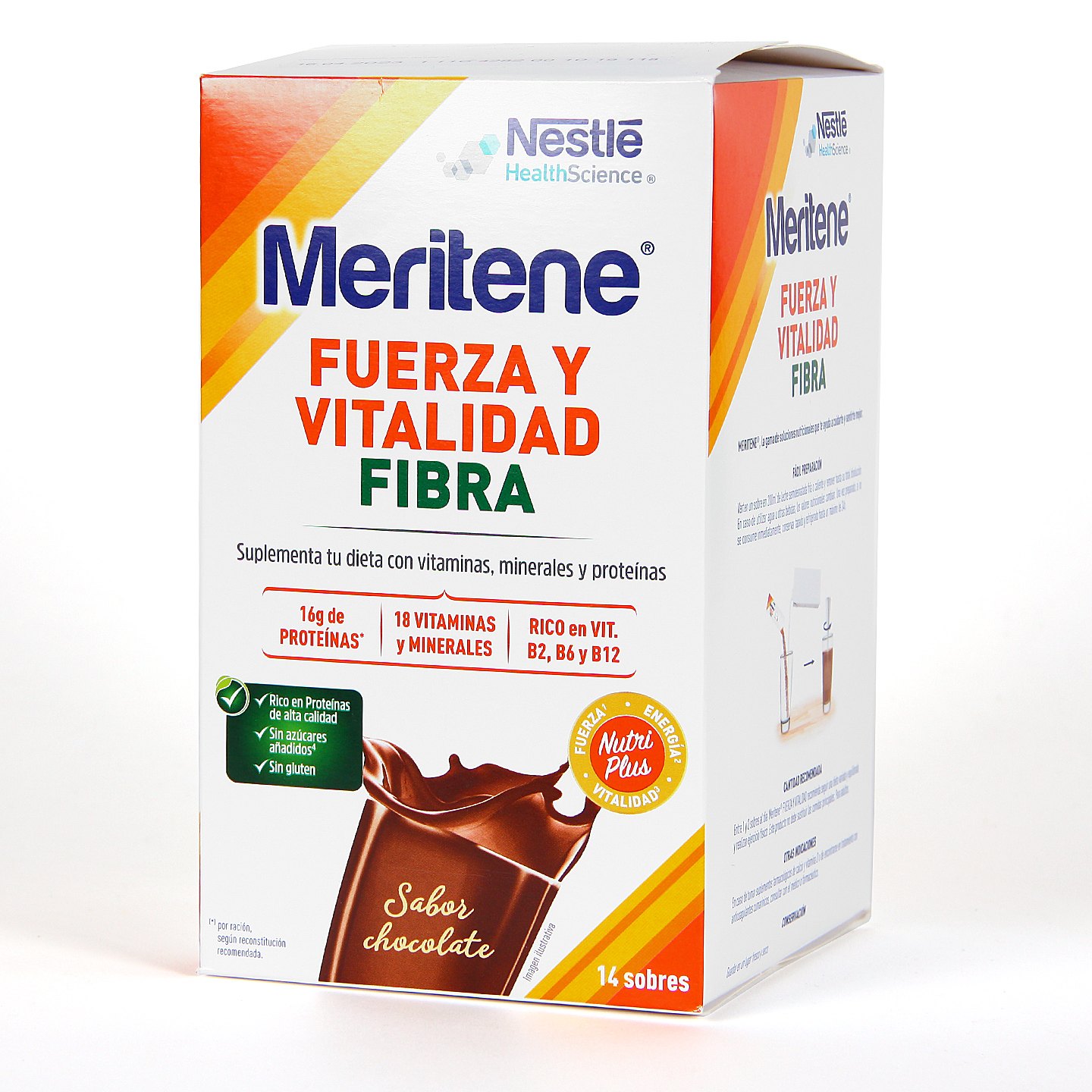MERITENE DRINK FUERZA Y VITALIDAD CHOCOLATE 6 U