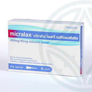 Micralax 4 enemas solución rectal