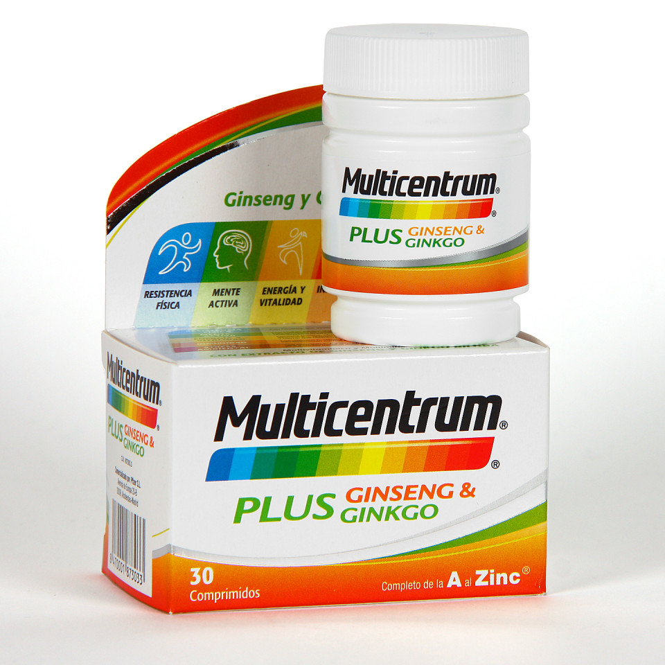 Multicentrum Plus Ginseng y Ginkgo 30 comprimidos Farmacia Jiménez