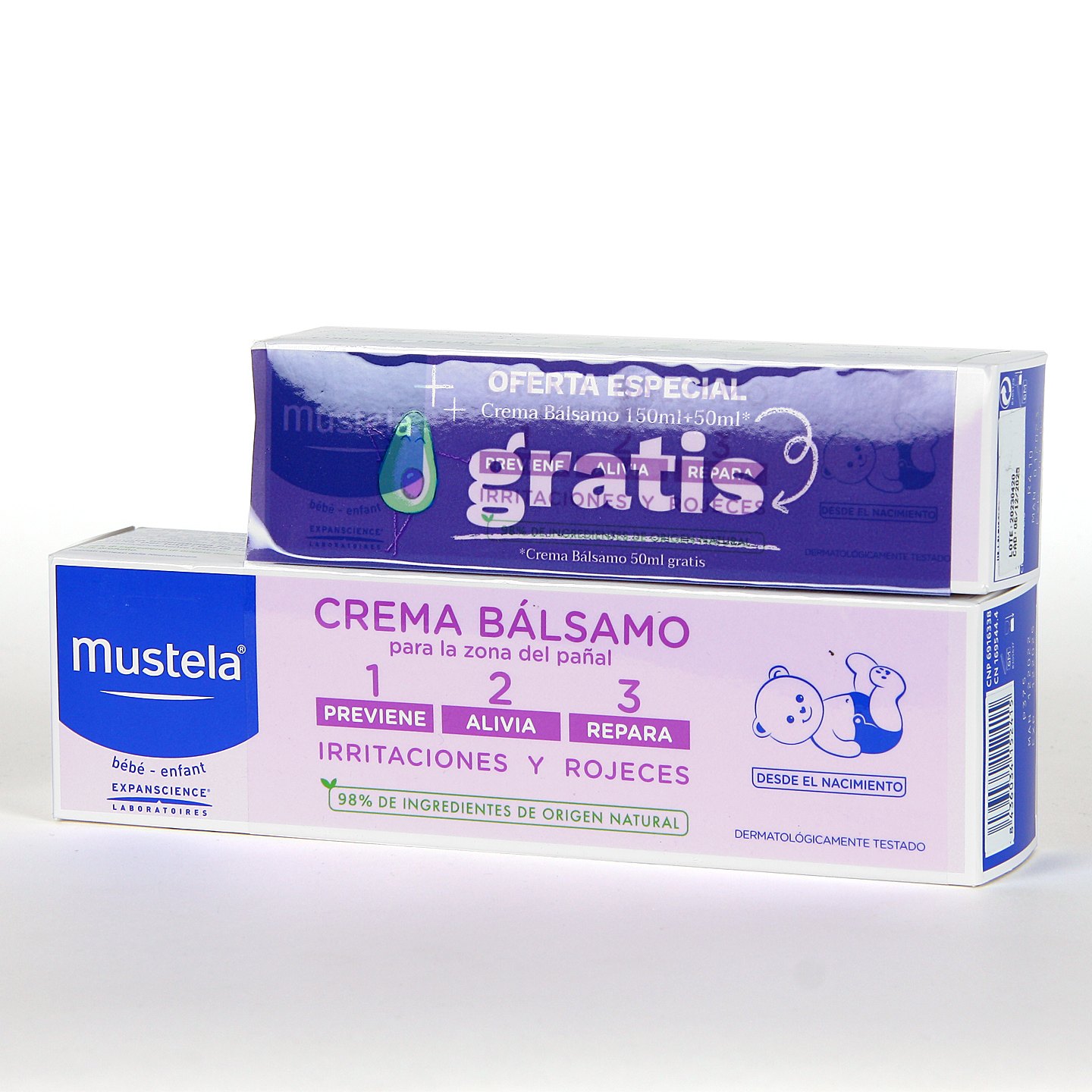 Mustela Baby Cream Zona de Pañales 1/2/3 150mL + Crema 100mL 