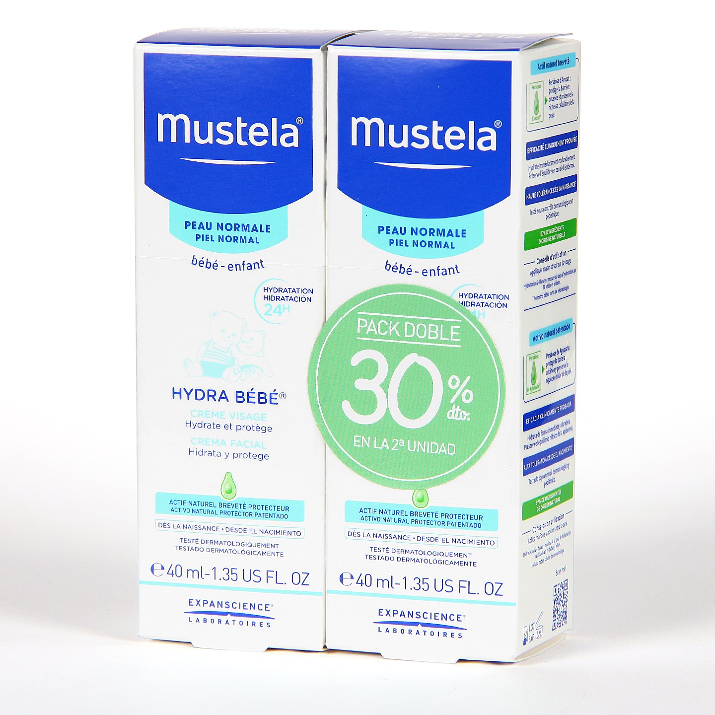 Mustela DUPLO Hydra Bebé Loción 500 ml + Crema Facial 40 ml